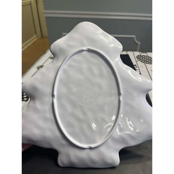 Michel Design Works Christmas Peppermint Tree Shaped Melamine Serveware Plate - Picture 6 of 14